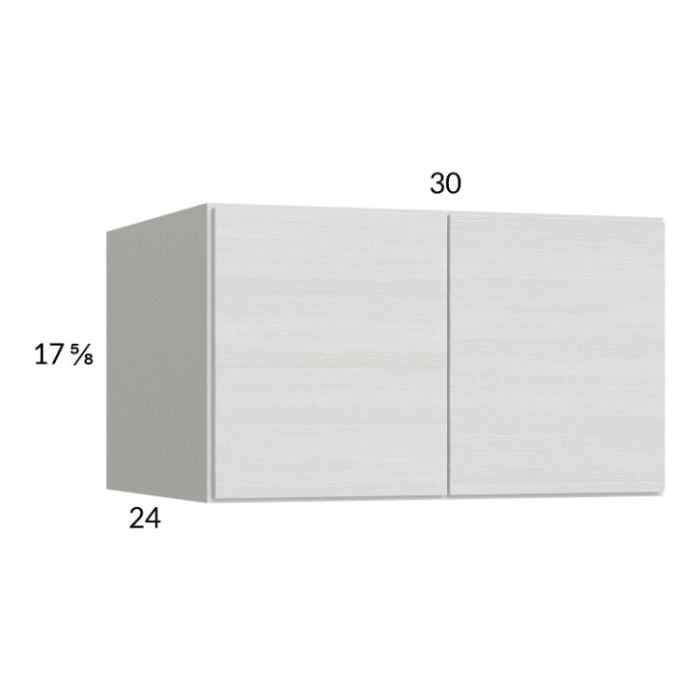 RTA Euro White Grain 30" x 17-5/8" x 24" Wall Cabinet with 2 Finished End Panels