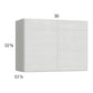 RTA Euro White Grain 30" x 22-5/8" Wall Cabinet with 1 Finished End Panel