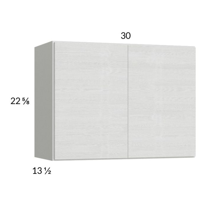 RTA Euro White Grain 30" x 22-5/8" Wall Cabinet with 1 Finished End Panel