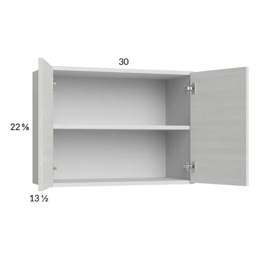 RTA Euro White Grain 30" x 22-5/8" Wall Cabinet
