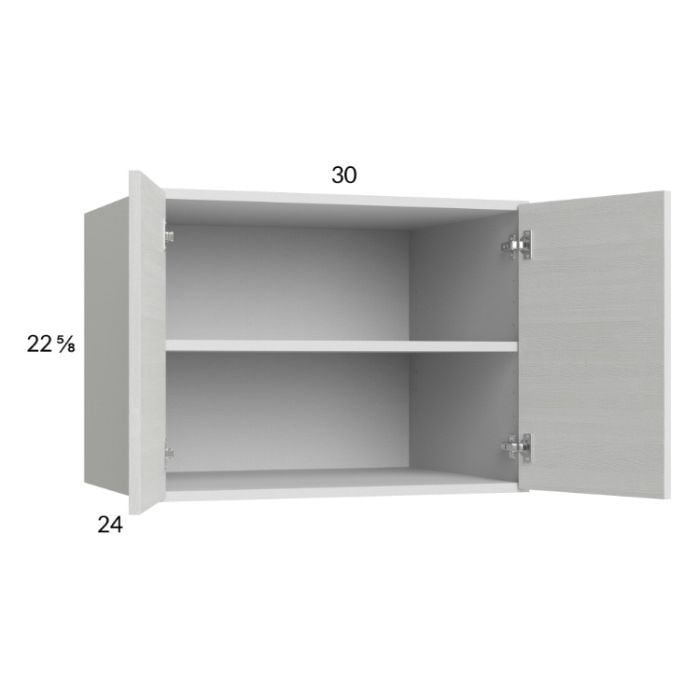 RTA Euro White Grain 30" x 22-5/8" x 24" Wall Cabinet with 2 Finished End Panels