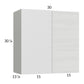 RTA Euro White Grain 30" x 30-1/4" Blind Corner Wall Cabinet with 1 Finished End Panel