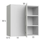 RTA Euro White Grain 30" x 30-1/4" Blind Corner Wall Cabinet with 2 Finished End Panels