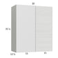 RTA Euro White Grain 30" x 35-1/4" Blind Corner Wall Cabinet with 1 Finished End Panel