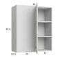 RTA Euro White Grain 30" x 35-1/4" Blind Corner Wall Cabinet