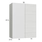 RTA Euro White Grain 30" x 40-1/4" Blind Corner Wall Cabinet