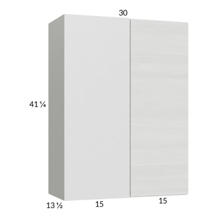 RTA Euro White Grain 30" x 40-1/4" Blind Corner Wall Cabinet