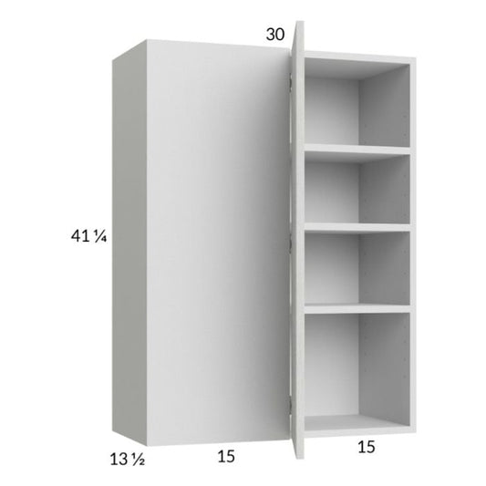 RTA Euro White Grain 30" x 40-1/4" Blind Corner Wall Cabinet