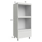 RTA Euro White Grain 30" x 71-1/4" Double Oven Cabinet with 1 Drawer and 1 Finished End Panel