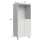RTA Euro White Grain 30" x 71-1/4" Single Oven Cabinet with 2 Doors and 2 Finished End Panels