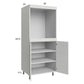 RTA Euro White Grain 30" x 71-1/4" Single Oven Cabinet with 2 Doors and 2 Finished End Panels