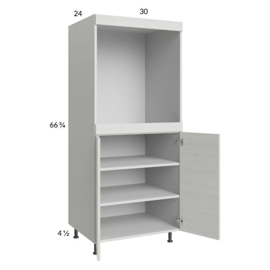 RTA Euro White Grain 30" x 71-1/4" Single Oven Cabinet with 2 Doors