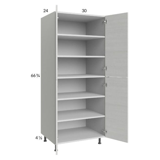 RTA Euro White Grain 30" x 71-1/4" Utility Cabinet with 2 Doors