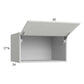 RTA Euro White Grain 30" x17-5/8" x 24" Flip Up Door Wall Cabinet with 1 Finished End Panel