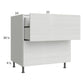 RTA Euro White Grain 33" 2-Drawer Base Cabinet with 1 Inner Drawer and 2 Finished End Panels