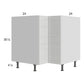 RTA Euro White Grain 33" Corner Base Cabinet with 2 Finished End Panels