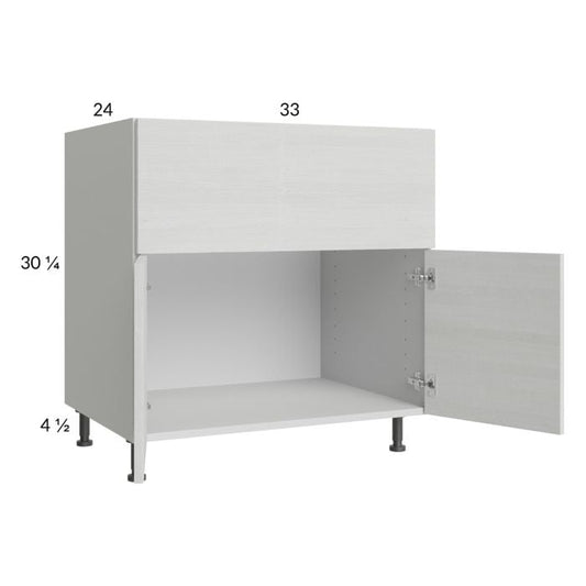 RTA Euro White Grain 33” Farm Sink Base Cabinet