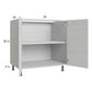 RTA Euro White Grain 33" Full Height Door Base Cabinet