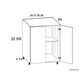 RTA Euro White Grain 33" Full Height Door Desk Base Cabinet