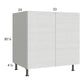 RTA Euro White Grain 33" Full Height Door Sink Base Cabinet