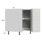 RTA Euro White Grain 33" Lazy Susan Base Cabinet with 2 Finished End Panels