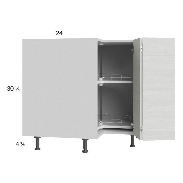 RTA Euro White Grain 33" Lazy Susan Base Cabinet