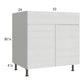 RTA Euro White Grain 33" Sink Base Cabinet