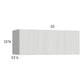 RTA Euro White Grain 33" x 12-5/8" Flip Up Door Wall Cabinet with 1 Finished End Panel