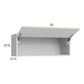 RTA Euro White Grain 33" x 12-5/8" Flip Up Door Wall Cabinet