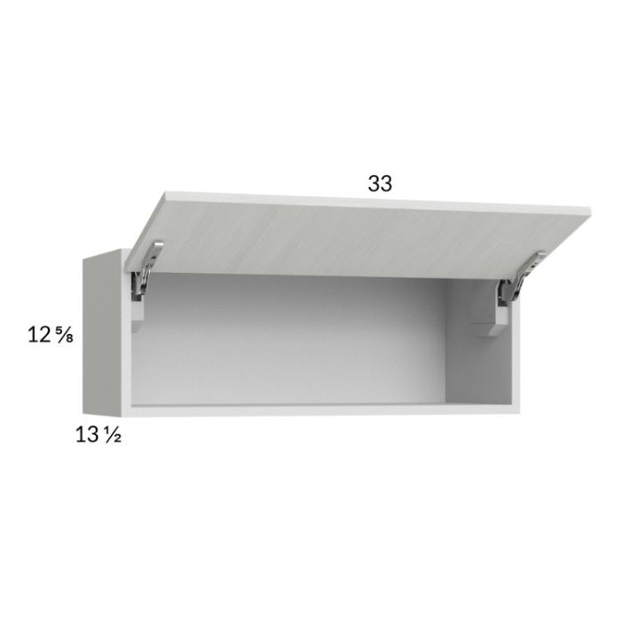 RTA Euro White Grain 33" x 12-5/8" Flip Up Door Wall Cabinet