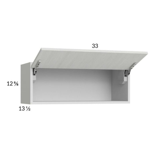 RTA Euro White Grain 33" x 12-5/8" Flip Up Door Wall Cabinet