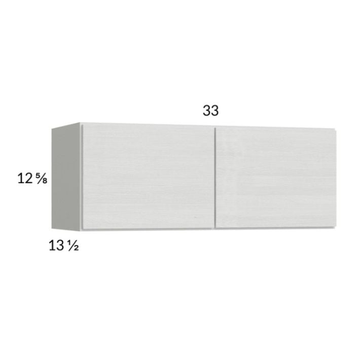 RTA Euro White Grain 33" x 12-5/8" Wall Cabinet with 2 Finished End Panels