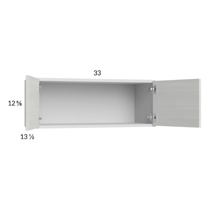 RTA Euro White Grain 33" x 12-5/8" Wall Cabinet with 2 Finished End Panels
