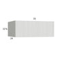 RTA Euro White Grain 33" x 12-5/8" x 24" Flip Up Door Wall Cabinet with 1 Finished End Panel