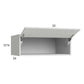 RTA Euro White Grain 33" x 12-5/8" x 24" Flip Up Door Wall Cabinet