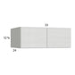 RTA Euro White Grain 33" x 12-5/8" x 24" Wall Cabinet with 1 Finished End Panel