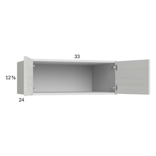 RTA Euro White Grain 33" x 12-5/8" x 24" Wall Cabinet