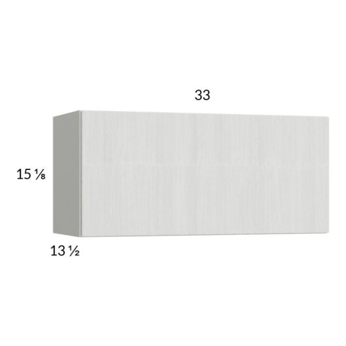 RTA Euro White Grain 33" x 15-1/8" Flip Up Door Wall Cabinet with 2 Finished End Panels