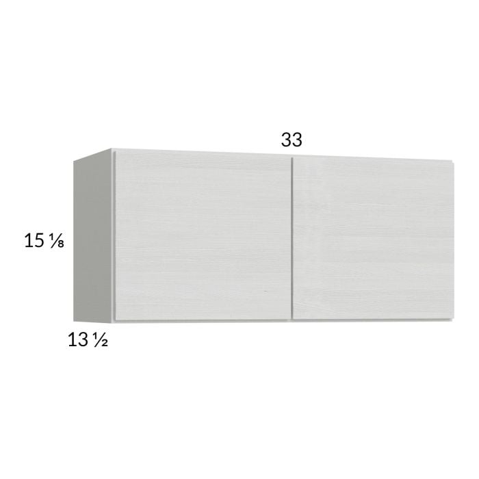 RTA Euro White Grain 33" x 15-1/8" Wall Cabinet