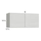 RTA Euro White Grain 33" x 15-1/8" Wall Cabinet with 1 Finished End Panel