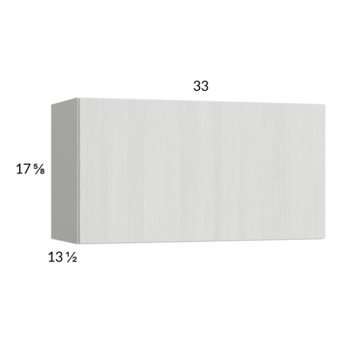 RTA Euro White Grain 33" x 17-5/8" Flip Up Door Wall Cabinet with 1 Finished End Panel