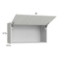 RTA Euro White Grain 33" x 17-5/8" Flip Up Door Wall Cabinet with 1 Finished End Panel