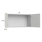 RTA Euro White Grain 33" x 17-5/8" Wall Cabinet with 1 Finished End Panel