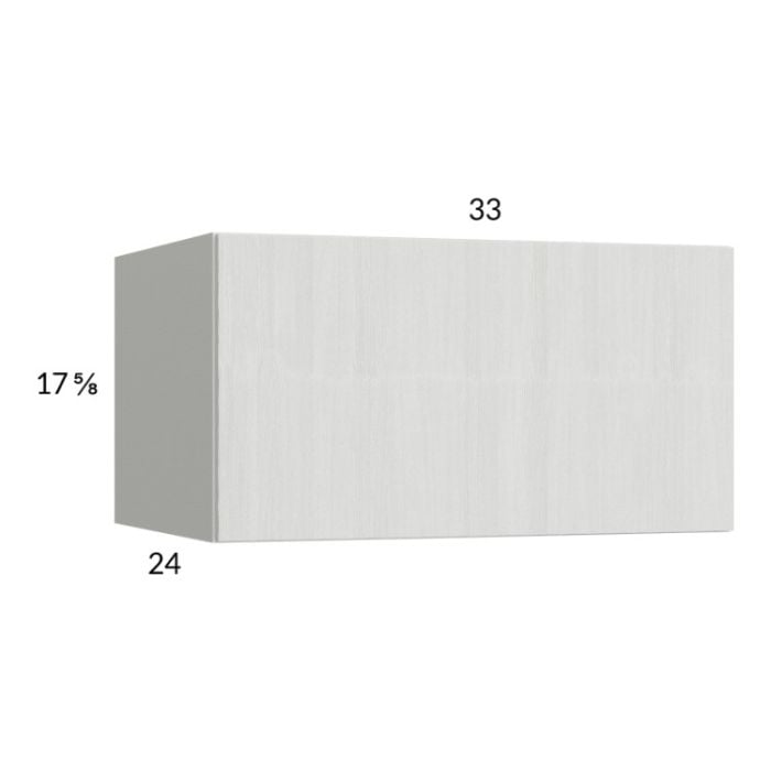 RTA Euro White Grain 33" x 17-5/8 x 24" Flip Up Door Wall Cabinet