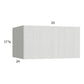 RTA Euro White Grain 33" x 17-5/8" x 24" Flip Up Door Wall Cabinet with 1 Finished End Panel