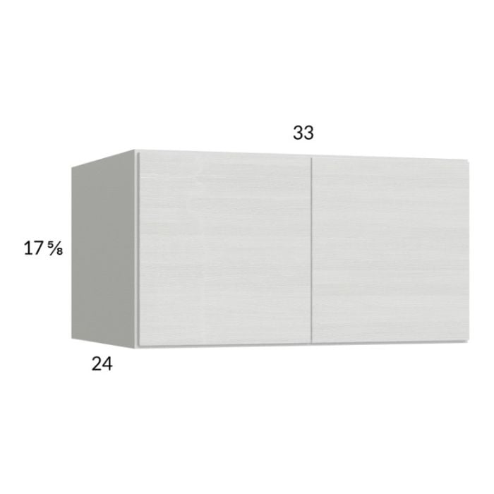 RTA Euro White Grain 33" x 17-5/8" x 24" Wall Cabinet with 2 Finished End Panels