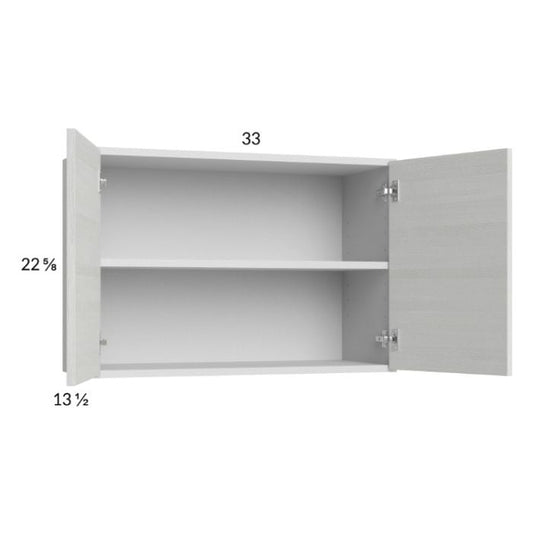 RTA Euro White Grain 33" x 22-5/8" Wall Cabinet