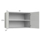 RTA Euro White Grain 33" x 22-5/8" x 24" Wall Cabinet with 1 Finished End Panel