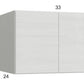 RTA Euro White Grain 33" x 22-5/8" x 24" Wall Cabinet with 2 Finished End Panels