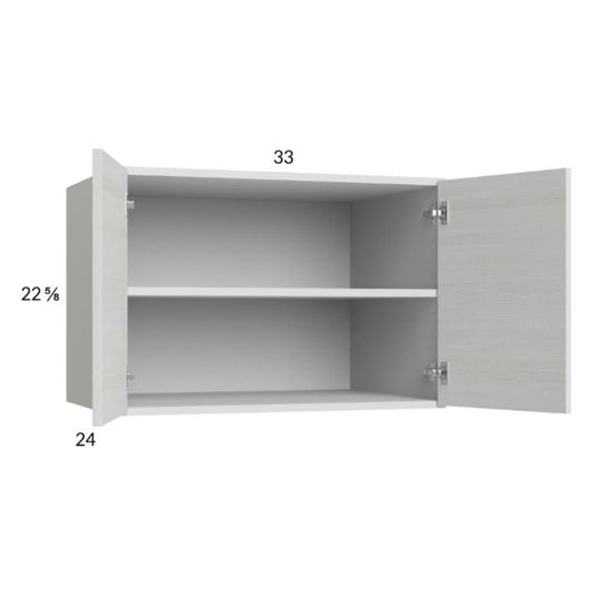 RTA Euro White Grain 33" x 22-5/8" x 24" Wall Cabinet
